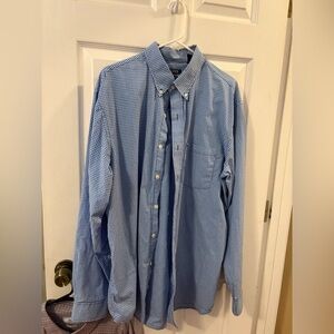 Izod Light Blue Gingham Men's Shirt